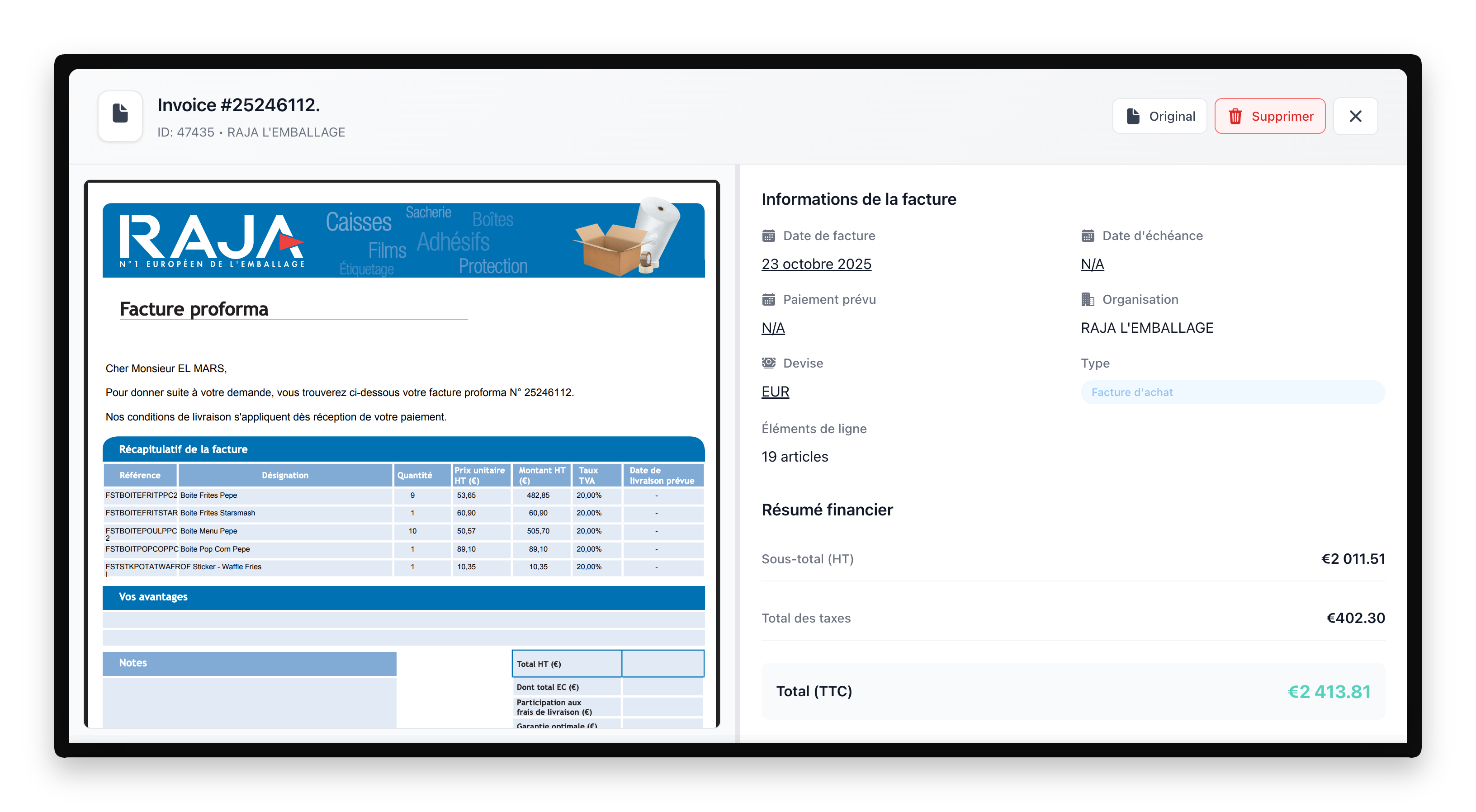 Financial data visualization dashboard